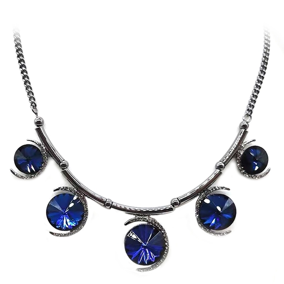 Jewelry - Fashion dark blue crystal necklace